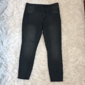 Stretchy grey/black denim